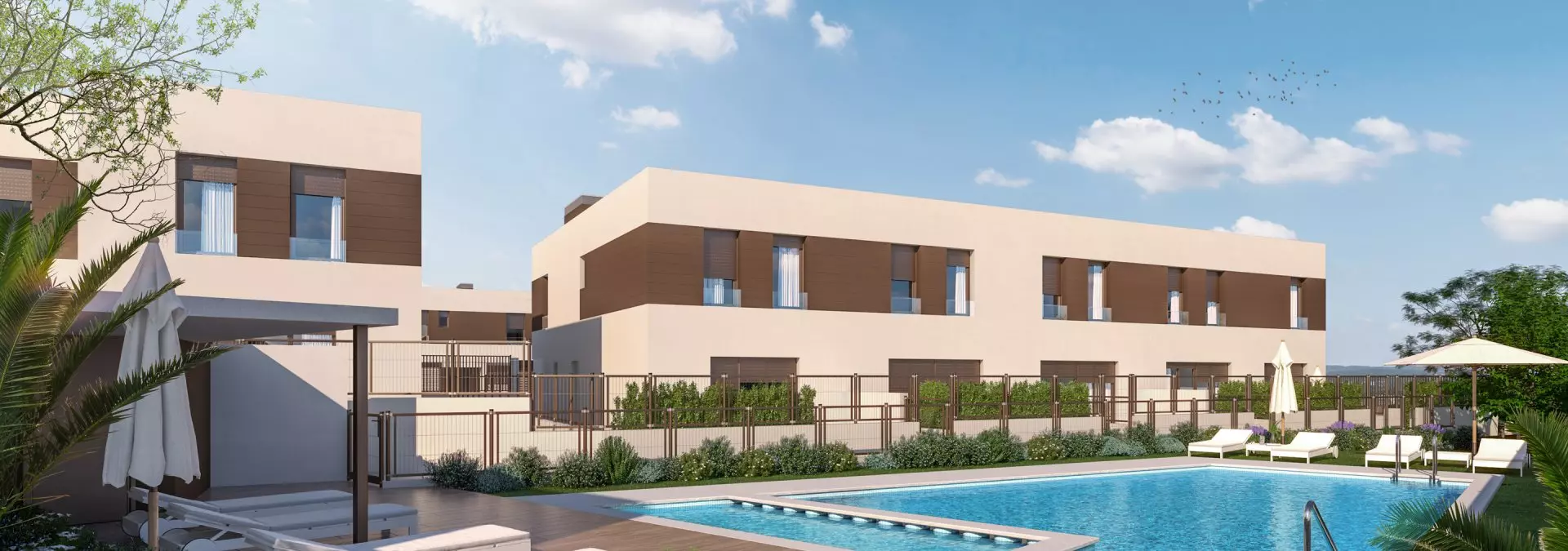 Viviendas con piscina comunitaria y terrazas en Valencia de Culmia