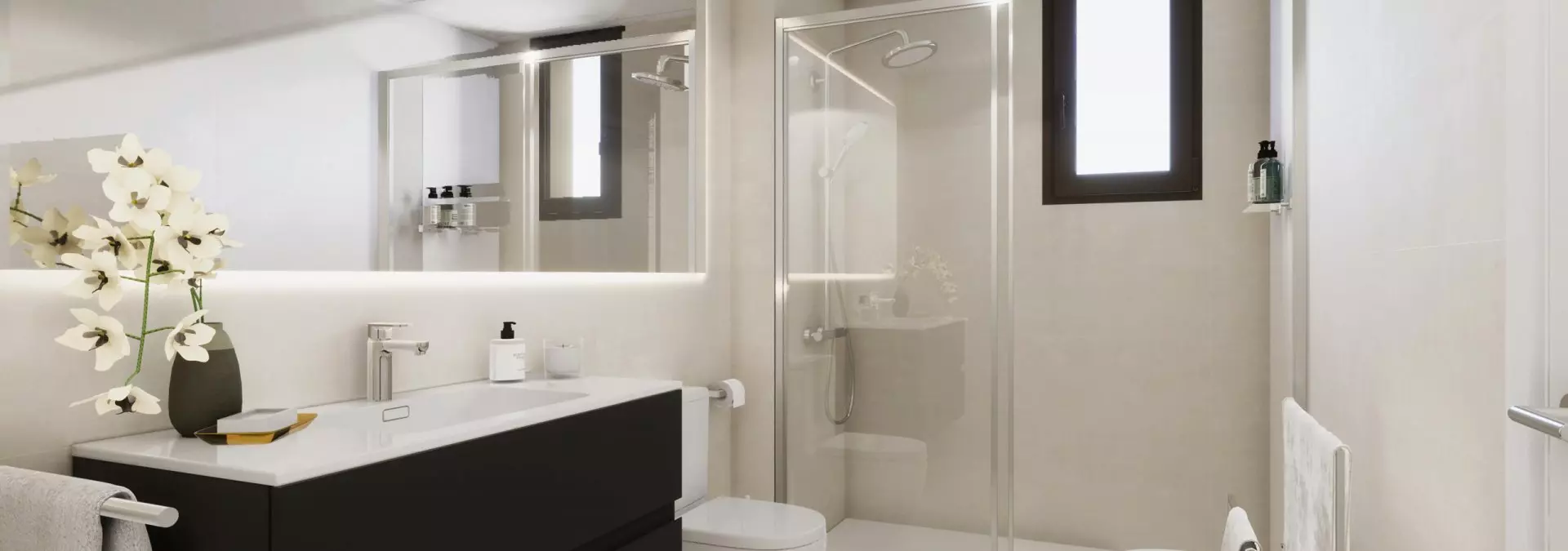 Baño habitación suite en Rocafort de CULMIA